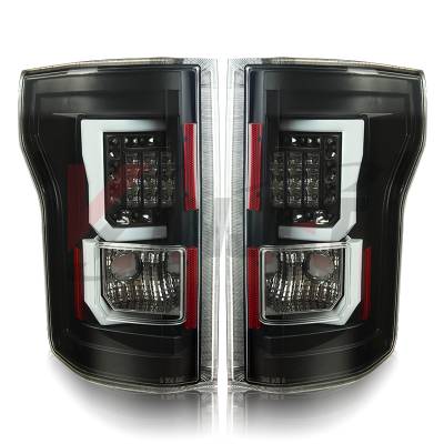 Winjet - Winjet CTWJ-0440-BC Black/Clear LED Taillights for 15-17 Ford F150