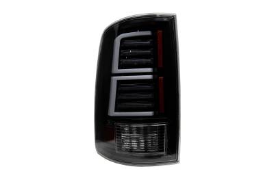 Winjet - Winjet CTWJ-0696-GBC-SQ Black/Clear LED Sequential Taillights for Dodge Ram