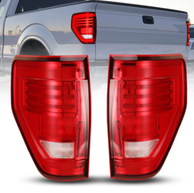 Winjet - Winjet CTWJ-0706-CR-SQ Chrome/Red LED Taillights for 09-14 Ford F150
