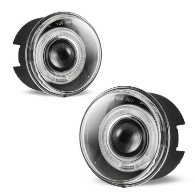 Winjet - Winjet CFWJ-0094-C Halo Projector Fog Lights for Select Jeep/Chrysler Mitsubishi