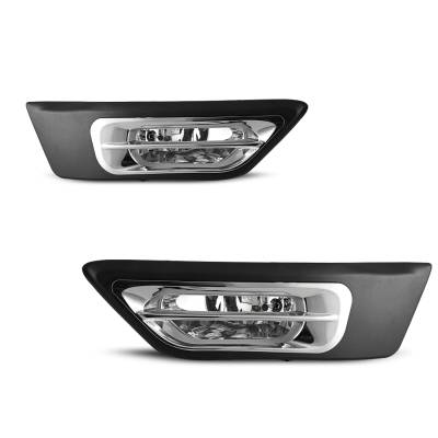Winjet - Winjet CFWJ-0105-C Clear Fog Lights w/Wirng Kit for 02-04 Honda CRV