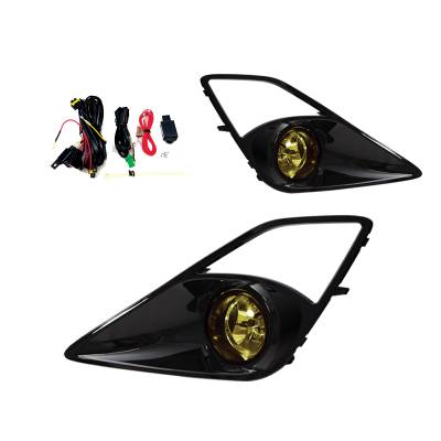 Winjet - Winjet CFWJ-0339-Y Yellow Fog Lights w/Wiring Kit for 12-14 Scion FR-S