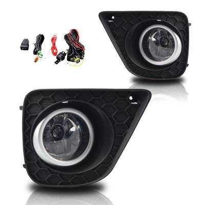 Winjet - Winjet CFWJ-0359-C Clear Fog Lights w/Wiring Kit for 13 Honda Accord 2DR