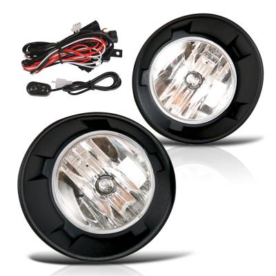 Winjet - Winjet CFWJ-0385-C Clear Fog Lights w/Wiring Kit for 10-13 Chevy Camaro