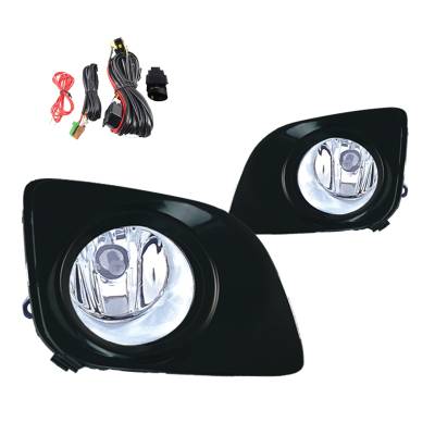 Winjet - Winjet CFWJ-0301-C Clear Fog Lights w/Wiring Kit for 09-12 Toyota Venza