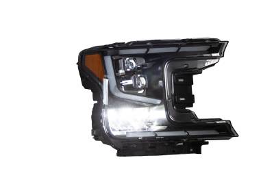 Winjet - Winjet CHRNG0671-B-SQ Black Smoke Halogen LED Headlights for 18-20 Ford F150