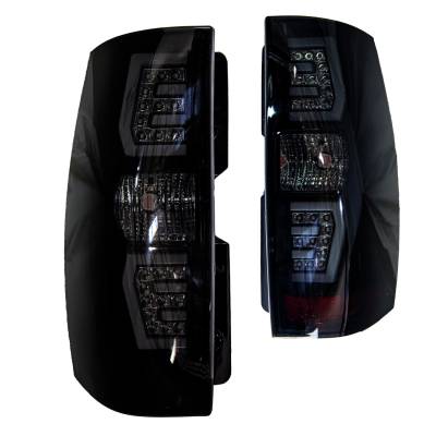 Winjet - Winjet CTRNG0663-BS-SQ LED Sequential Taillights for 07-13 Chevy Suburban/Tahoe