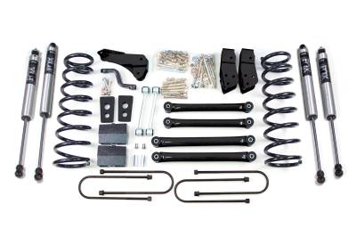 BDS Suspension - BDS Suspension BDS297H 4" NX2 Lift w/4" Blocks for 08 Dodge w/4" Axle