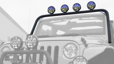 Body Armor 4x4 - Body Armor JK-6126 Windshield Off-Road Light Mount for 07-18 Jeep Wrangler JK
