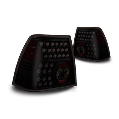 Winjet - Winjet CTWJ-0048-BS Black Smoke LED Taillights for 99-05 Volkswagen Jetta