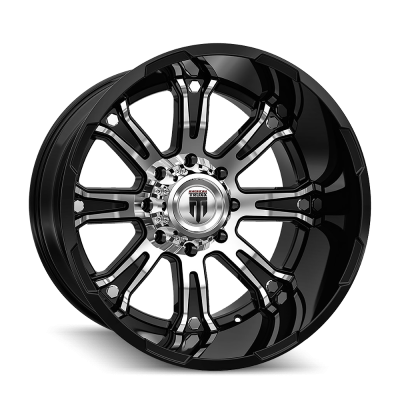 American Truxx - American Truxx AT154 Bomb 22x14 6x135 -76mm Black/Machined AT154-22436BM-76