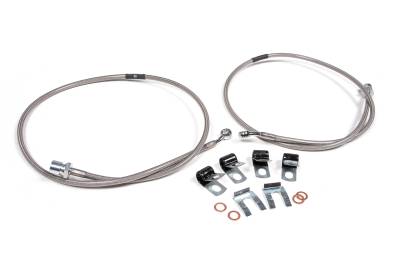 BDS Suspension - BDS Suspension BDS102003 SS Front Brake Lines for 13 RAM 3500/14 RAM 2500