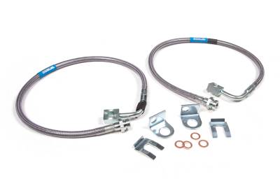 BDS Suspension - BDS Suspension BDS104006 4-5" Rear SS Brake Lines for 07-18 Jeep Wrangler JK