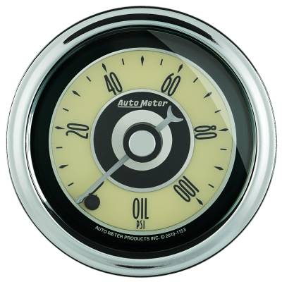 AutoMeter - AutoMeter 1152 Cruiser AD Oil Pressure Gauge 2-1/16" for Stepper Motor 0-100Psi