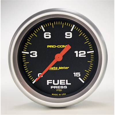 AutoMeter - AutoMeter 5461 Pro-Comp Electric Fuel Pressure Gauge 0-15 PSI 2-5/8"