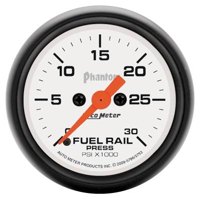 AutoMeter - AutoMeter 5786 Phantom Fuel Rail Pressure Gauge 0-30KPSI 2-1/16" Stepper Motor