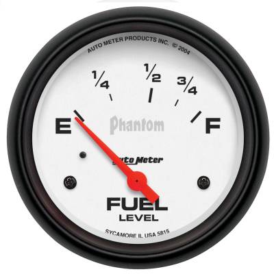 AutoMeter - AutoMeter 5815 Air Core Phantom Electric Fuel Level Gauge 73-10Ohm 2-5/8"