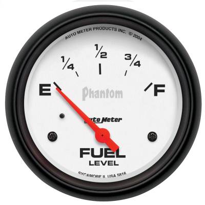 AutoMeter - AutoMeter 5816 Air Core Phantom Electric Fuel Level Gauge 240-33Ohm 2-5/8" SSE