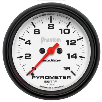 AutoMeter - AutoMeter 5844 Phantom Digital Pyrometer Gauge Kit 0-1600F 2-5/8" Stepper Motor