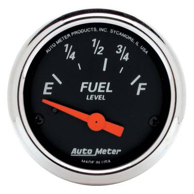 AutoMeter - AutoMeter 1423 Air-Core Designer Black Fuel Level Gauge 73-10 Ohm 2-1/16"