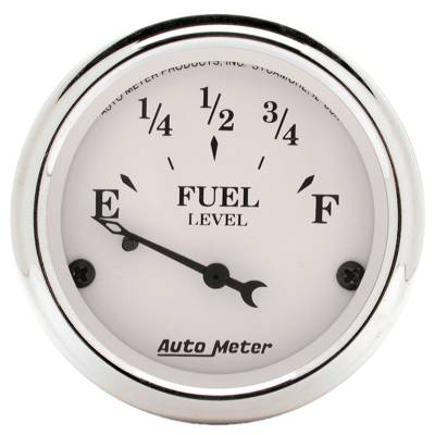 AutoMeter - AutoMeter 1604 Old Tyme White Air-Core Fuel Level Gauge 0-90 Ohm 2-1/16" for GM