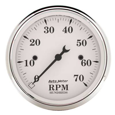 AutoMeter - AutoMeter 1695 Old Tyme White Electric In-Dash Tachometer 0-7000RPM 3-1/8"