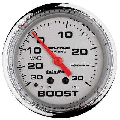 AutoMeter - AutoMeter 200775-35 Marine Mechanical Vacuum/Boost Gauge