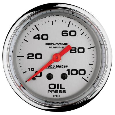 AutoMeter - AutoMeter 200777-35 Marine Mechanical Oil Pressure Gauge