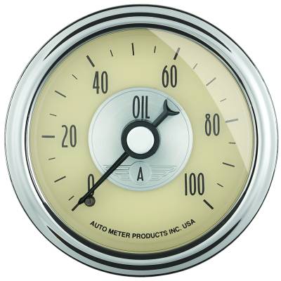 AutoMeter - AutoMeter 2021 Prestige Series Antique Ivory Oil Pressure Gauge