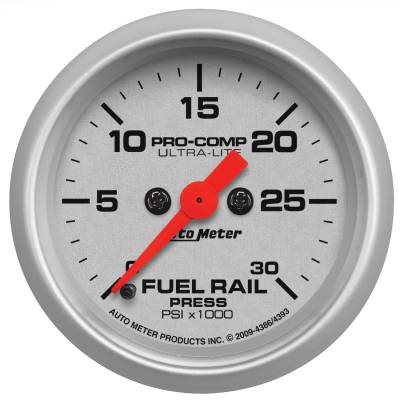 AutoMeter - AutoMeter 4386 Ultra-Lite Fuel Rail Pressure Gauge 30K PSI 2-1/16" Stepper Motor