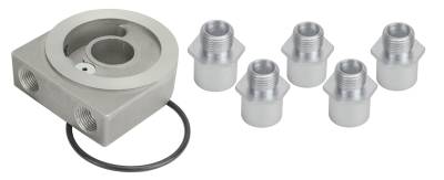 Derale - Derale 25783 Low Profile Pressure Relief Sandwich Adapter 3/8 NPT Ports 22x1.5mm