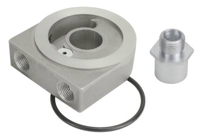 Derale - Derale 25770 Low Profile Pressure Relief Sandwich Adapter 3/8 NPT Ports 3/4-16