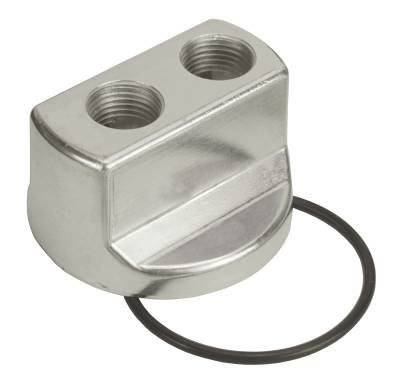 Derale - Derale 15703 Engine Spin-On Adapter w/1/2 NPT Ports 3/4-16 Engine Thread