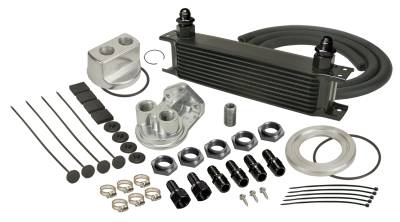 Derale - Derale 15651 10-Row Stack Plate Universal Engine Oil Cooler Kit Spin-On Adapter