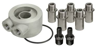 Derale - Derale 15735 Non-Thermostatic Universal Sandwich Adapter Kit w/1/2 NPT Ports