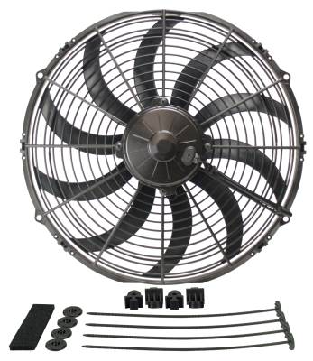 Derale - Derale 16114 14" High Output Curved Blade Electric Puller Fan