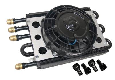 Derale - Derale 15230 4 & 2-Pass Dual Circuit Econo-Cool Remote Cooler 1/2" Barb