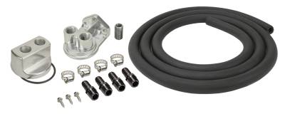 Derale - Derale 15715 Engine Oil Filter Relocation Kit 1/2 NPT Ports 3/4-16 Engine Thread
