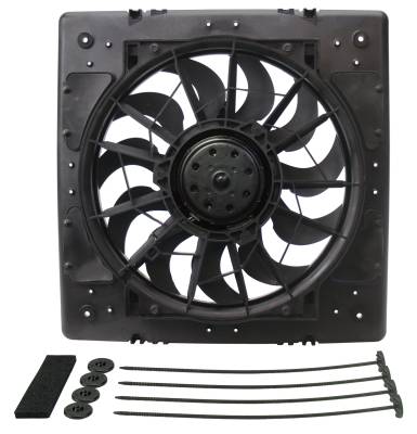 Derale - Derale 16926 12" High Output Single RAD Puller Fan w/Molded Shroud