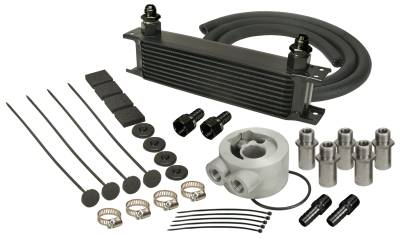 Derale - Derale 15602 10-Row Stack Plate Universal Engine Oil Cooler Kit Sandwich Adapter