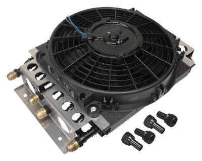 Derale - Derale 15200 8 & 8 Pass Dual Circuit Electra-Cool Remote Fluid Cooler -8AN