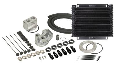 Derale - Derale 15451 13 Row Plate & Fin Engine Oil Cooler Kit w/Spin-On Adapter