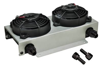 Derale - Derale 15845 19-Row Hyper-Cool Dual Cool Remote Fluid Cooler -10AN