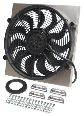Derale - Derale 16816 Powerpack High Output Single 17" Electric Fan/Aluminum Shroud Kit