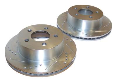 RT Offroad - RT Offroad RT31001 L/R RR Cross Drilled & Slotted Rotor for 99-06 Wrangler TJ