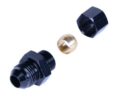 Derale - Derale 13046 1/2" Transmission Cooler Line To -8AN Male Black Anodized Fitting