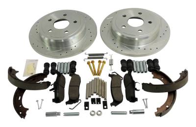 RT Offroad - RT Offroad RT31009 Rear Drilled & Slotted Rotors Brake Kit for Jeep WK/XK