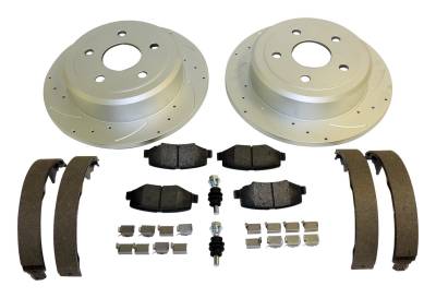 RT Offroad - RT Offroad RT31028 RR Drilled/Slotted Brake Rotor Kit for 07-18 Jeep Wrangler JK