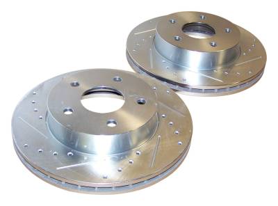RT Offroad - RT Offroad RT31032 L/R FR Cross Drilled/Slotted Rotor for 99-04 Jeep G Cherokee