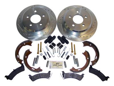 RT Offroad - RT Offroad RT31033 RR Drilled & Slotted Rotors & Brake Hardware Kit for ZJ/ZG